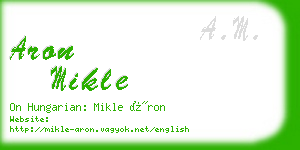 aron mikle business card